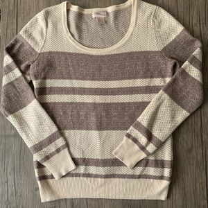 TAN STRIPED SWEATER